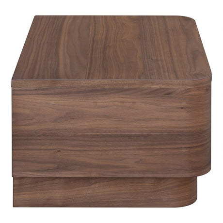 Round Off Small Nightstand Walnut by Moe's Home at Eve Furniture