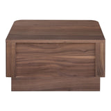 Round Off Small Nightstand Walnut by Moe's Home at Eve Furniture