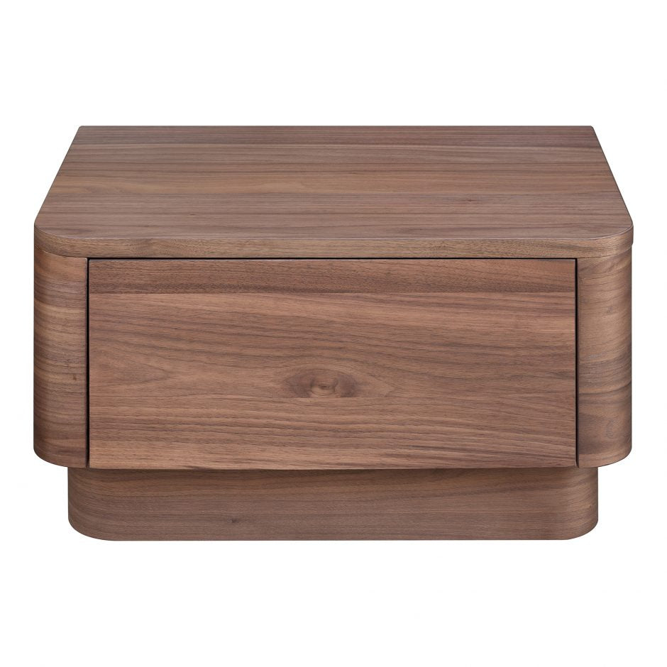 Round Off Small Nightstand Walnut by Moe's Home at Eve Furniture