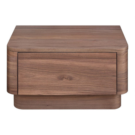 Round Off Small Nightstand Walnut by Moe's Home at Eve Furniture