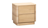 Round Off Tall Nightstand Natural Oak by Moe's Home at Eve Furniture