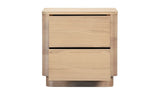 Round Off Tall Nightstand Natural Oak by Moe's Home at Eve Furniture
