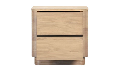 Round Off Tall Nightstand Natural Oak by Moe's Home at Eve Furniture