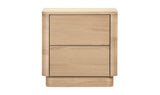 Round Off Tall Nightstand Natural Oak by Moe's Home at Eve Furniture