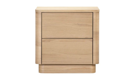 Round Off Tall Nightstand Natural Oak by Moe's Home at Eve Furniture
