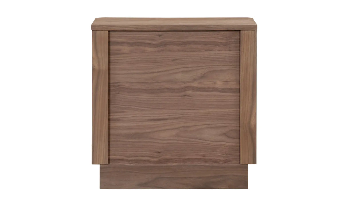 Round Off Tall Nightstand Walnut Brown by Moe's Home at Eve Furniture