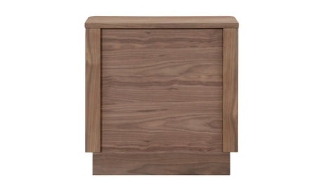 Round Off Tall Nightstand Walnut Brown by Moe's Home at Eve Furniture