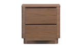 Round Off Tall Nightstand Walnut Brown by Moe's Home at Eve Furniture