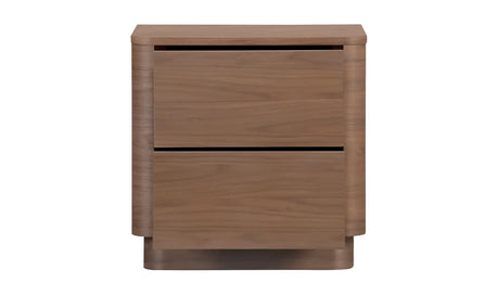 Round Off Tall Nightstand Walnut Brown by Moe's Home at Eve Furniture