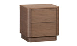 Round Off Tall Nightstand Walnut Brown by Moe's Home at Eve Furniture