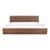 Round Off Walnut Brown King Bed by Moe's Home at Eve Furniture