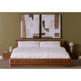 Round Off Walnut Brown Queen Bed by MOES at Eve Furniture