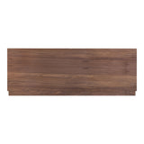 Round Off Walnut Brown Queen Bed by MOES at Eve Furniture