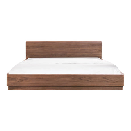 Round Off Walnut Brown Queen Bed by MOES at Eve Furniture