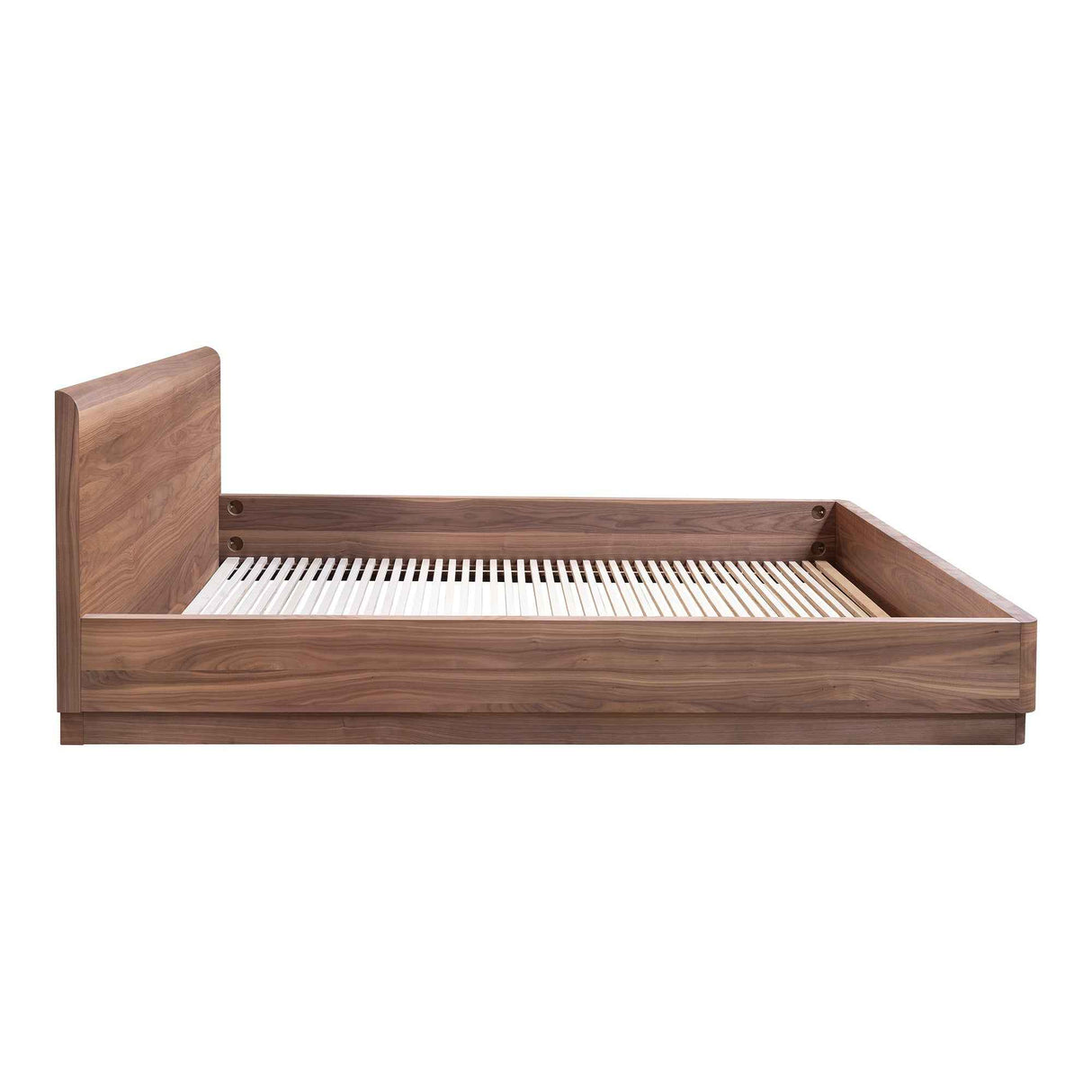 Round Off Walnut Brown Queen Bed by Moe's Home at Eve Furniture