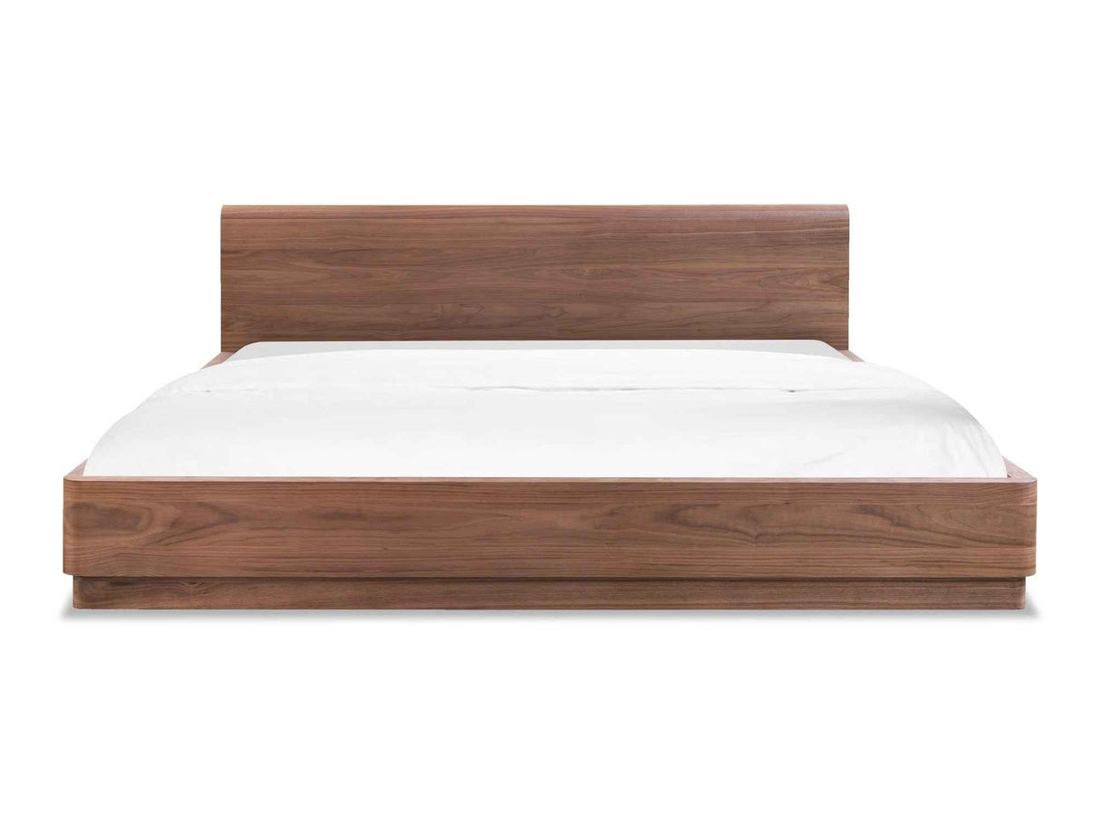 Round Off Walnut Brown Queen Bed by Moe's Home at Eve Furniture