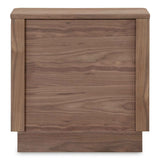 Round Off Walnut Brown Tall Nightstand