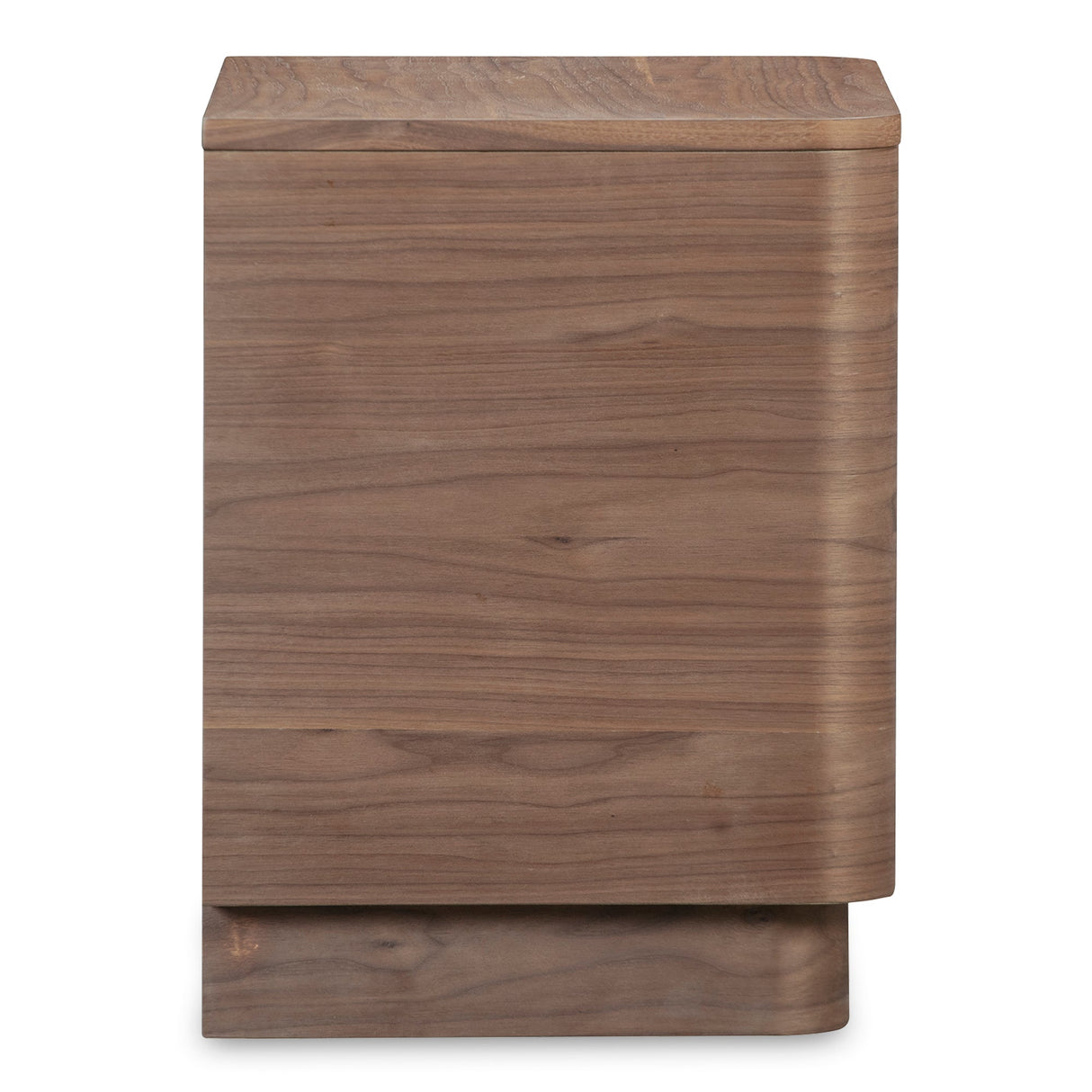 Round Off Walnut Brown Tall Nightstand by Moe's Home at Eve Furniture