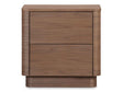 Round Off Walnut Brown Tall Nightstand