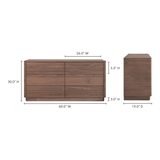 Round Off Walnut BrownDresser by Moe's Home at Eve Furniture