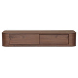 Round Off Walnut Floating Console Table by Moe's Home at Eve Furniture
