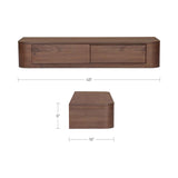 Round Off Walnut Floating Console Table by Moe's Home at Eve Furniture