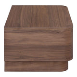 Round Off Walnut Small Nightstand by Moe's Home at Eve Furniture