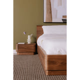 Round Off Walnut Small Nightstand by Moe's Home at Eve Furniture