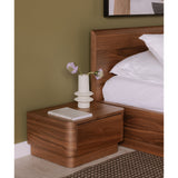 Round Off Walnut Small Nightstand by Moe's Home at Eve Furniture