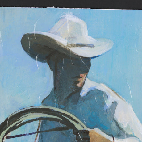 Round Up II Cowboy and Horse by Mercana Studio Hand Embellished Framed Art Print Matted under Glass by Mercana at Eve Furniture