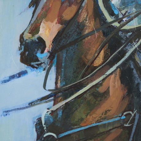 Round Up II Cowboy and Horse by Mercana Studio Hand Embellished Framed Art Print Matted under Glass by Mercana at Eve Furniture