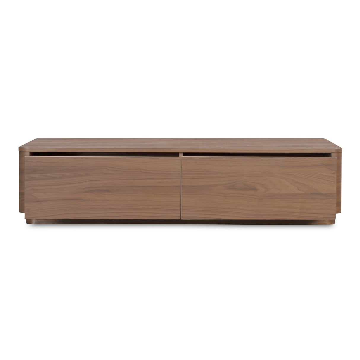 Round Walnut Brown Off Coffee Table by Moe's Home at Eve Furniture