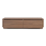 Round Walnut Brown Off Coffee Table by Moe's Home at Eve Furniture