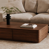 Round Walnut Brown Off Coffee Table by Moe's Home at Eve Furniture