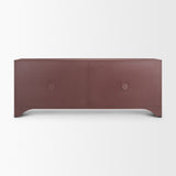 Rousseau 4 Door Closed Sideboard | Arched Glass | Burgundy Metal by Mercana at Eve Furniture