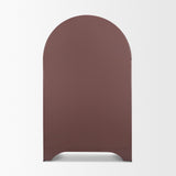 Rousseau Arched Curio Cabinet w/ Glass Doors | Burgundy Metal by Mercana at Eve Furniture