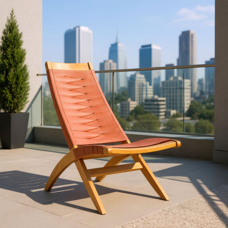Rova Terracotta Outdoor Lounge Chair by Zuomod at Eve Furniture