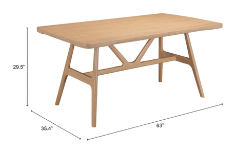 Rovina Natural Dining Table by Zuomod at Eve Furniture