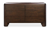 Rowan 6 Drawer Dresser Dark Brown by Moe's Home at Eve Furniture