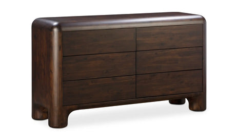 Rowan 6 Drawer Dresser Dark Brown by Moe's Home at Eve Furniture