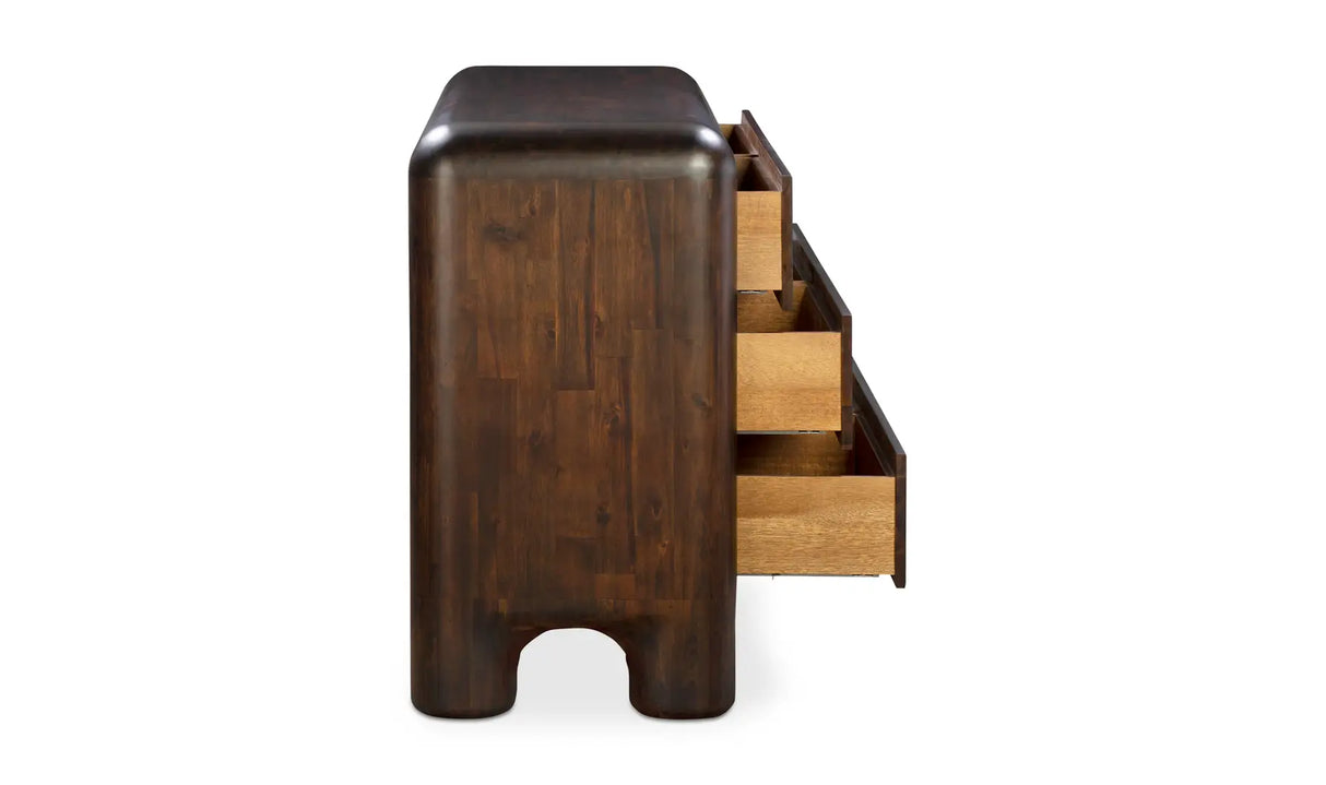 Rowan 6 Drawer Dresser Dark Brown by Moe's Home at Eve Furniture