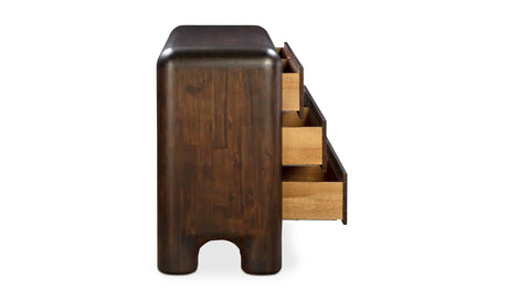 Rowan 6 Drawer Dresser Dark Brown by Moe's Home at Eve Furniture