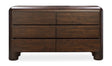 Rowan 6 Drawer Dresser Dark Brown by Moe's Home at Eve Furniture