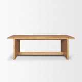 Rowan 94" Light Brown Oak Wood Rectangular Dining Table by Mercana at Eve Furniture