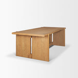 Rowan 94" Light Brown Oak Wood Rectangular Dining Table by Mercana at Eve Furniture