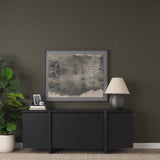 Rowan Black Oak Wood Closed 4 Door Sideboard by Mercana at Eve Furniture