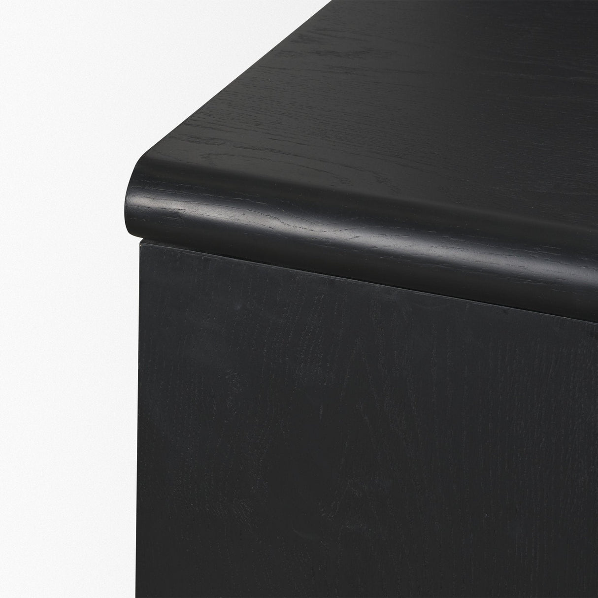 Rowan Black Oak Wood Closed 4 Door Sideboard by Mercana at Eve Furniture