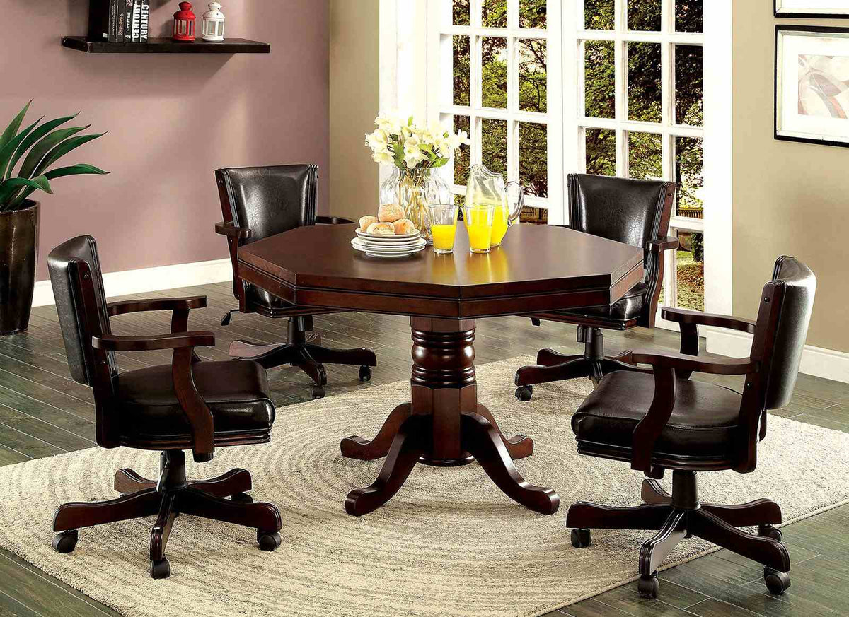 Rowan Cherry Arm Chair by Furniture of America at Eve Furniture