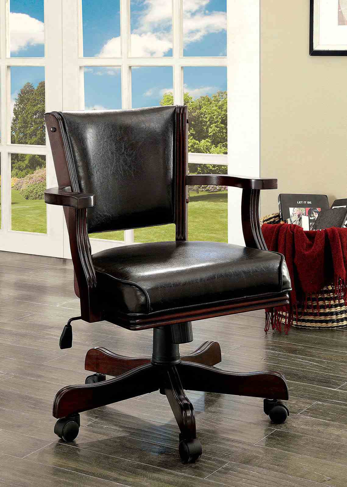Rowan Cherry Arm Chair by Furniture of America at Eve Furniture
