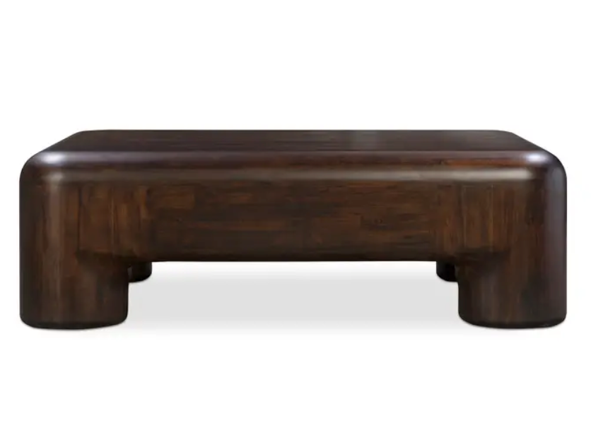 Rowan Coffee Table Dark Brown by Moe's Home at Eve Furniture